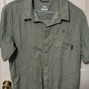 KUIU Men's Olive Casual Button Down Shirt